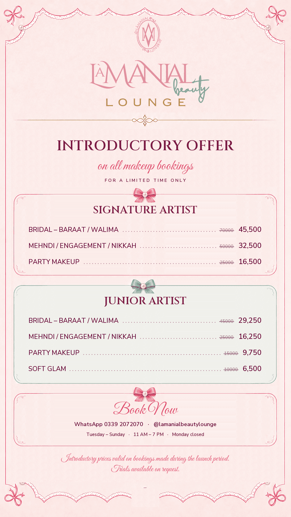 Introductory makeup offer